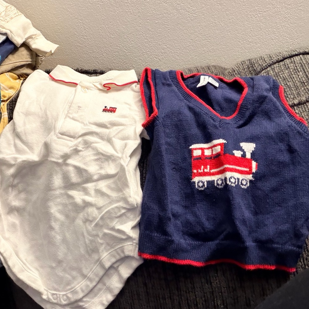 Janie and Jack White and Navy Kids Matching Set